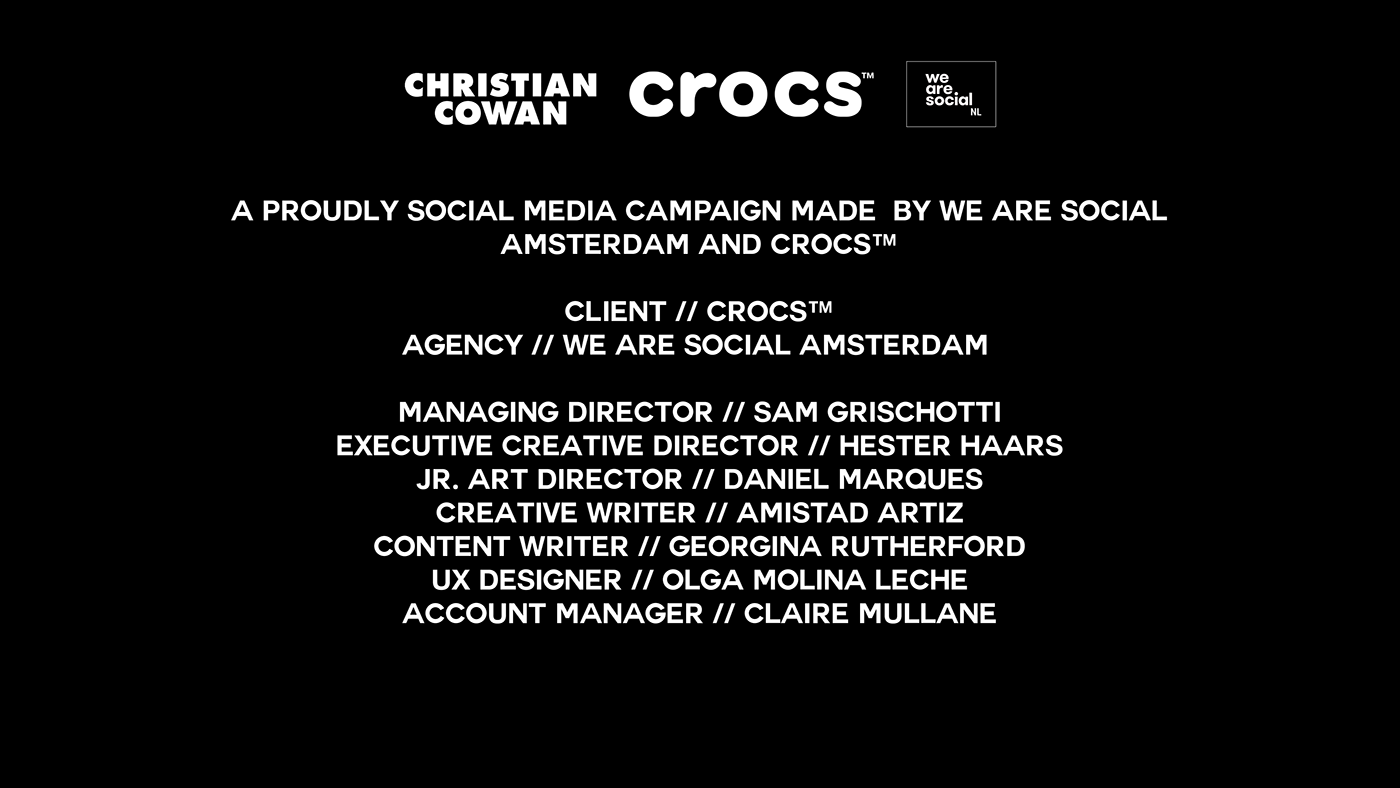 Crocs x Christian Cowan Credits