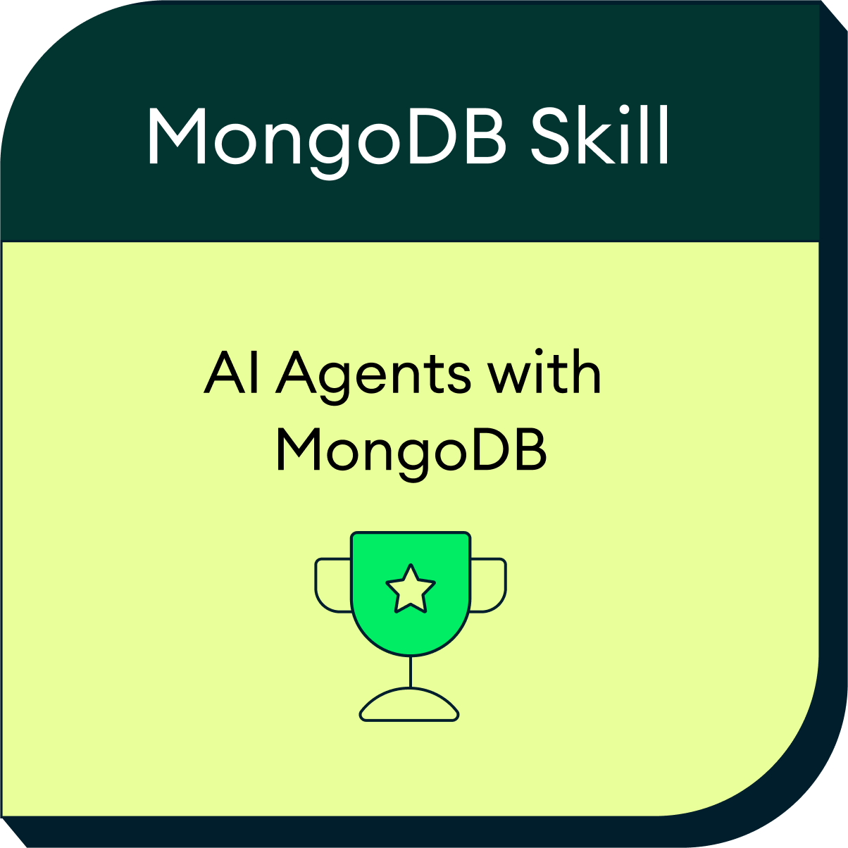 Building AI Agents with MongoDB badge, issued by MongoDB