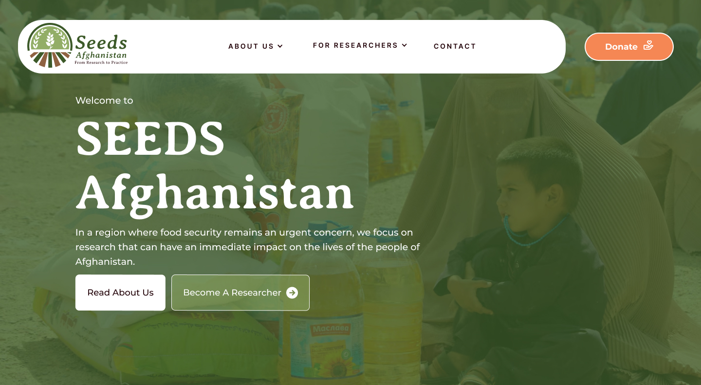 Seeds Afghanistan website image
