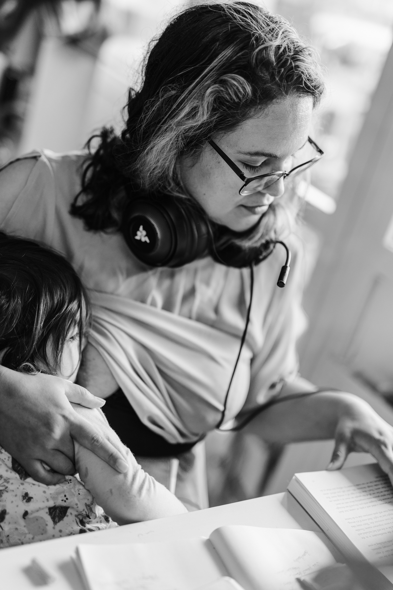 Women working while breastfeeding